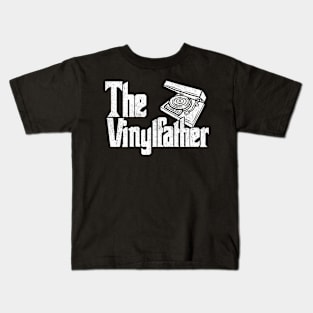 Vinyl The Vinylfather Father Retro Record Music Kids T-Shirt